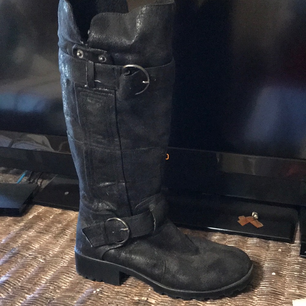 Black Moto boots 7 1/2